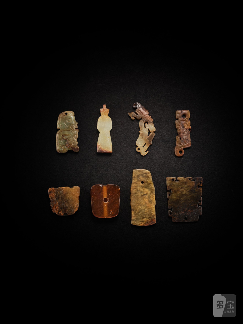 ⻄周及更晚　玉飾件⼀組八件 | A GROUP OF EIGHT JADE ORNAMENTS - 图4